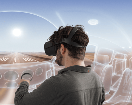 VR-Flugsimulator