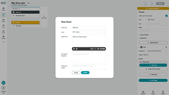 Text-to-speech für VR Text-to-speech für VR